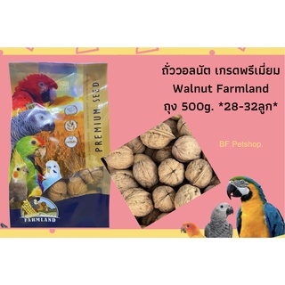 ถั่ววอลนัท ยี่ห้อ Farmland ถุงขนาด 500g สำหรับนก กระรอก ชูการ์และสัตว์ฟันแทะ