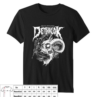 เสื้อยืดโอเวอร์ไซส์เสื้อยืด พิมพ์ลายวง Dethklok Metalocalypse Death Metal Band แฟชั่นสําหรับคู่รักS-3XL