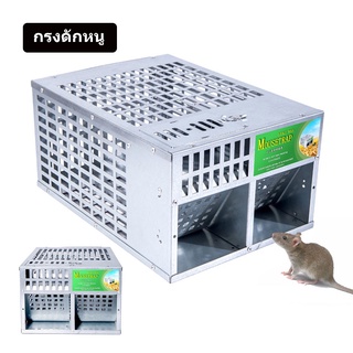 กรงดักหนู คู่ประตูอัตโนมัติประสิทธิภาพสูงต่อเนื่อง Mousetrap ในครัวเรือนขนาดใหญ่ Mousetrap Reusable