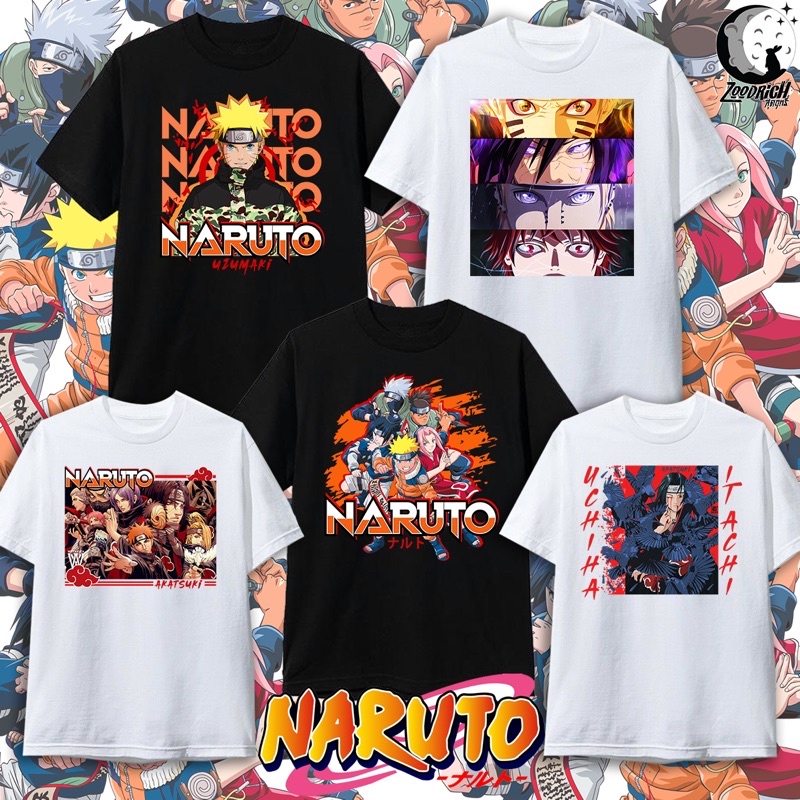 เสื้อยืด-naruto-นารูโตะ-แสงอุษา-akatsuki-sasuke-การ์ตูน-anime-เสื้อยืดแอนิเมะ-ผู้ใหญ่-และ-เด็ก