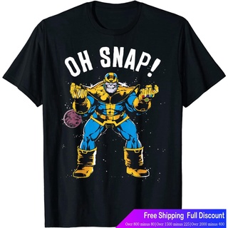 ร์ตูนพิมพ์ฤดูร้อน ย์เสื้อยืด Marvel Thanos Space Oh Snap! Retro Comic Style T-Shirt T-Shirt Mens Marvel Avengers