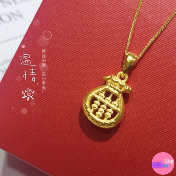 sale80-สร้อยคอสีทอง-จี้รูปน้ำเต้าทอง-เครื่องประดับแฟชั่น-สร้อยคอพร้อมจี้