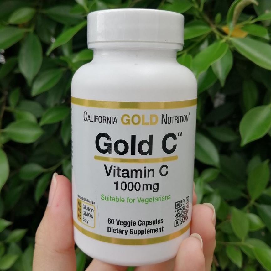 Gold C Vitamin C 1,000 mg 60 Veggie Capsules (California Gold Nutrition ...