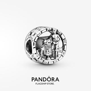 Pandora จี้รูป Star Wars diy™ เครื่องรางฉลุ C-3PO และ R2-D2 ของขวัญวันเกิด สําหรับสุภาพสตรี p825