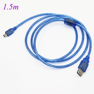 สินค้า USB 2.0 A Male to Mini USB B 5pin Male Cord Adapter Converter Power Cable Charger For Arduino Camera Wholesale 1.5m