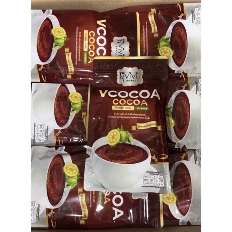 ภาพหน้าปกสินค้าโกโก้ VCOCOA โฉมไหม่สูตรผสมโคโก_สัมแขก จากร้าน na.nootimshop บน Shopee