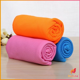 BUAKAO ผ้าขนหนูกีฬา ผ้าเย็นซับเหงื่อ ผ้าออกกำลังกาย พร้อมส่ง Sports towel [A581]