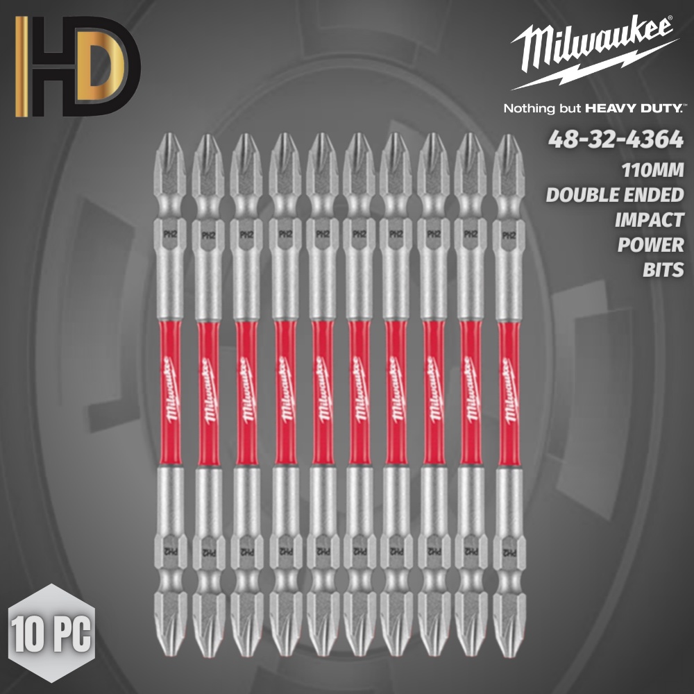 Milwaukee 65MM / 110MM SHOCKWAVE Double Ended Impact Power Bits PH2