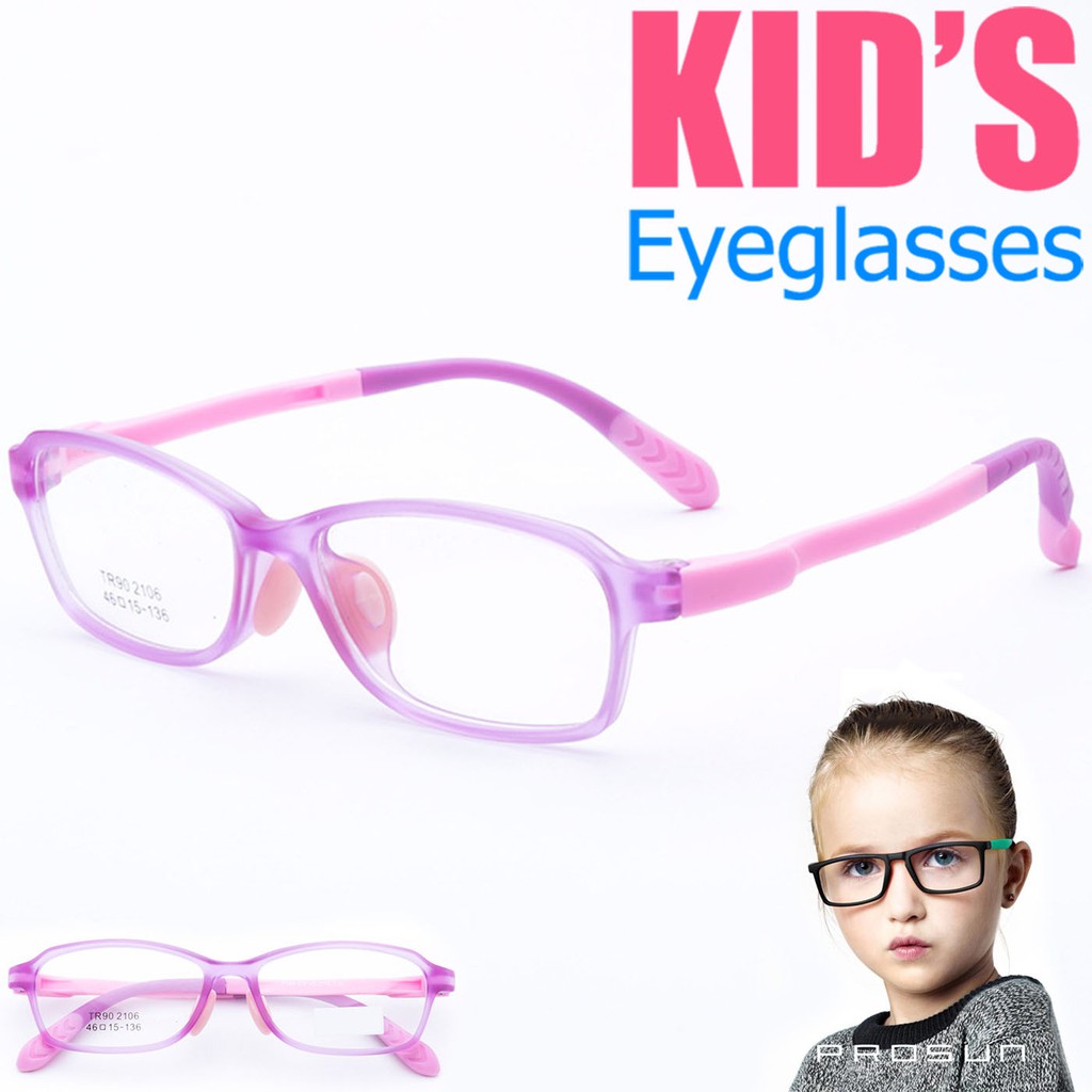 korea-แว่นตาแฟชั่นเด็ก-แว่นตาเด็ก-รุ่น-2106-c-4-สีชมพู-ขาข้อต่อ-วัสดุ-tr-90-สำหรับตัดเลนส์-เบาสวมไส่สบาย