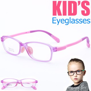 KOREA แว่นตาแฟชั่นเด็ก แว่นตาเด็ก รุ่น 2106 C-4 สีชมพู ขาข้อต่อ วัสดุ TR-90 (สำหรับตัดเลนส์) เบาสวมไส่สบาย