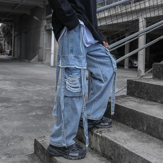 ภาพหน้าปกสินค้าพร้อมส่ง💝 oversize กางเกงหลวมขากว้างกางเกงยีนส์กางเกงขายาวย้อนยุคอินสำหรับผู้ชายและผู้หญิง ที่เกี่ยวข้อง