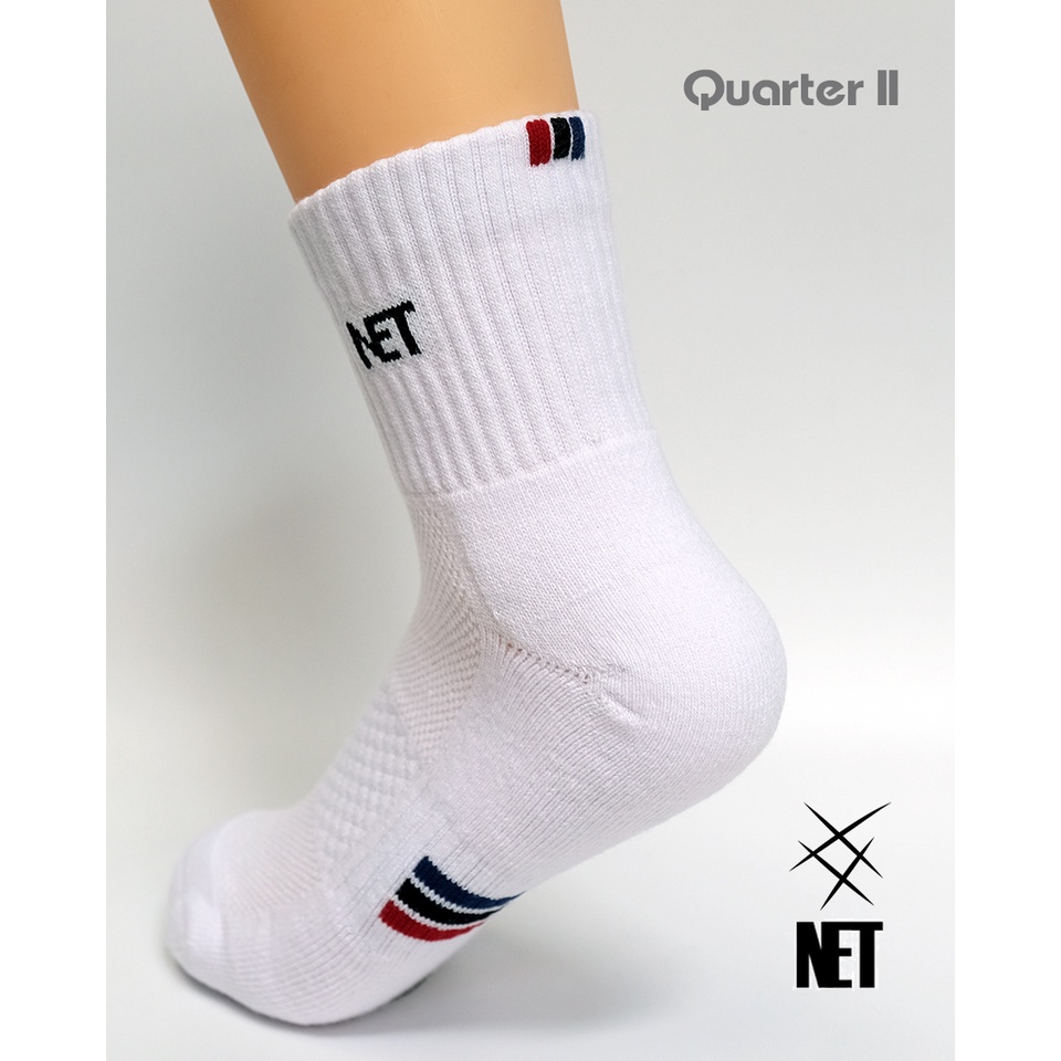 ภาพสินค้าถุงเท้ากีฬา รุ่น NET II สีขาว ขนาด Quarter นุ่ม กระชับ Free size จากร้าน tourna_official บน Shopee ภาพที่ 1
