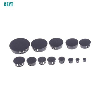 【CEYT】จุกปิดปลายท่อ พลาสติก ทรงกลม สีดํา 4 ชิ้น ต่อชุด