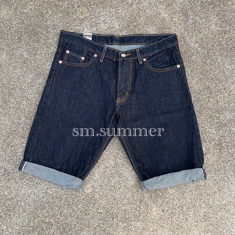 ภาพหน้าปกสินค้าMomotaro jeans กางเกงยีนส์โมโม่ทาโร่ ขาสั้น ริมแดง ผ้ายืด จากร้าน sm.summer บน Shopee