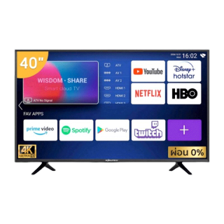 (ใช้โค้ดลดเหลือ 4,878) Worldtech ทีวี 40 นิ้ว Android Smart TV แอนดรอย สมาร์ททีวี Full HD LED Wifi โทรทัศน์ ขนาด 40 นิ้ว (รวมขอบ) Netflix YouTube Internet Wifi Games Disney Hotstar Line TV เกมส์ ราคาถูกๆ ราคาพิเศษ (ผ่อนชำระ 0%) ประกันสินค้า1ปี ภาพคมชัด