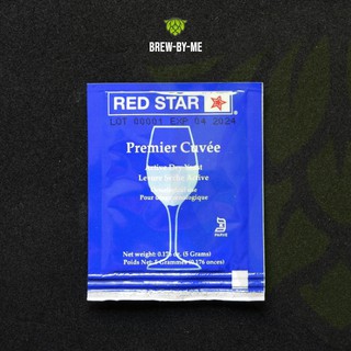 สินค้า ยีสต์หมักไวน์ Red Star Premier Cuvee ซองสีน้ำเงิน Wine Yeast 5 กรัม