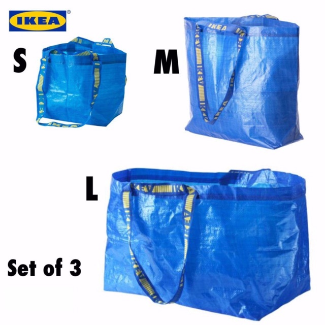 ภาพหน้าปกสินค้าพร้อมส่ง ถุงทนทาน ถุงอิเกีย กระเป๋าอิเกีย S M L แท้ ทน ถึก ใช้ดีจาก IKEA