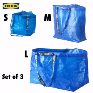 สินค้า พร้อมส่ง! ถุงทนทาน ถุงอิเกีย กระเป๋าอิเกีย S M L แท้ ทน ถึก ใช้ดีจาก IKEA