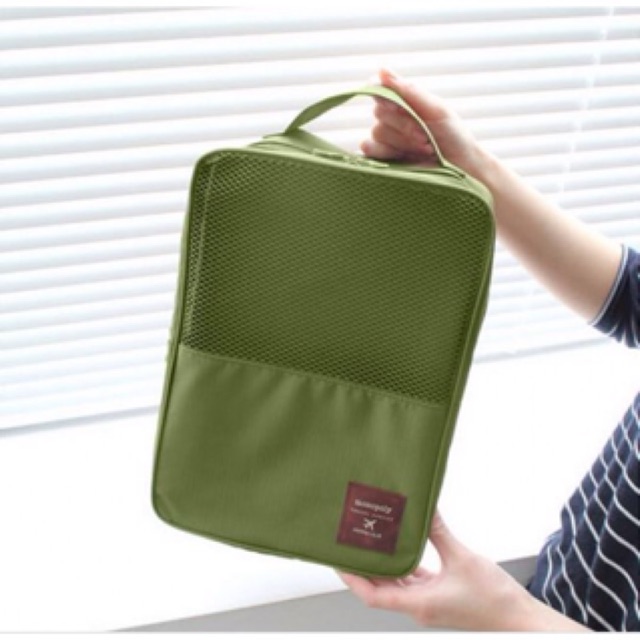 กระเป๋าจัดเก็บรองเท้ากันน้ำได้-สีเขียว