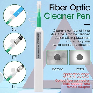 fiber optic cleaner เครื่องทําความสะอาดไฟเบอร์ออปติก SC / FC / ST เครื่องมือทําความสะอาด 2.5 มม. ปากกาทําความสะอาดไฟเบอร์ออปติกเชื่อมต่อสากล
