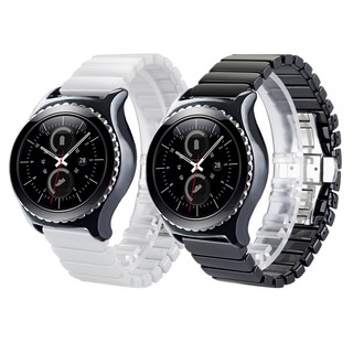 สายนาฬิกาข้อมือ แบบเซรามิก หัวเข็มขัดแบบผีเสื้อ สำหรับ Samsung Gear S2 Classic Smart Watch