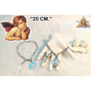 ข้อมือ สแตนเลส stainless bracelet คิวปิด Cupid กามเทพ ทูตสวรรค์ แห่งความรัก Angel คาทอลิก Catholic คริสต์