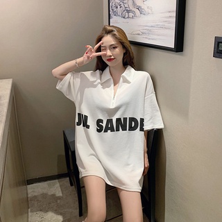 【 Plus Size 】เสื้อโปโล แขนสั้น ทรงหลวม สไตล์เกาหลี พลัสไซซ์