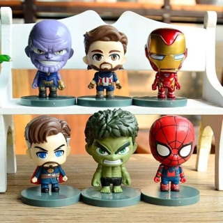 Avengers Infinity Wars Figure ชุดมี 6 ตัว พร้อมฐานตั้ง