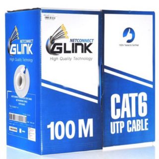 สายแลนCat6 ภายใน INDOOR UTP LAN CABLE CAT6 100เมตร GLink รหัสGL-6001