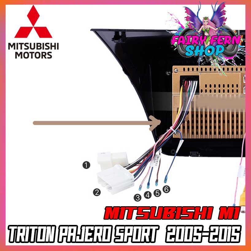 ปลั๊กตรงรุ่นจอแอนดรอย-mitsubishi-m1-triton-pajero-sport-2005-2015-รุ่นแถมจอติดรถไม่ต้องต่อสาย-16pin-andriod