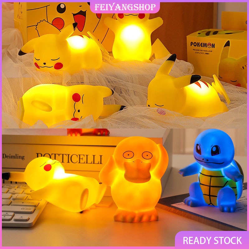 โมเดลฟิกเกอร์การ์ตูนปิกาจู-psyduck-charmander-squirtle-sleep-น่ารัก-เหมาะกับของขวัญ-ของเล่นสําหรับเด็ก