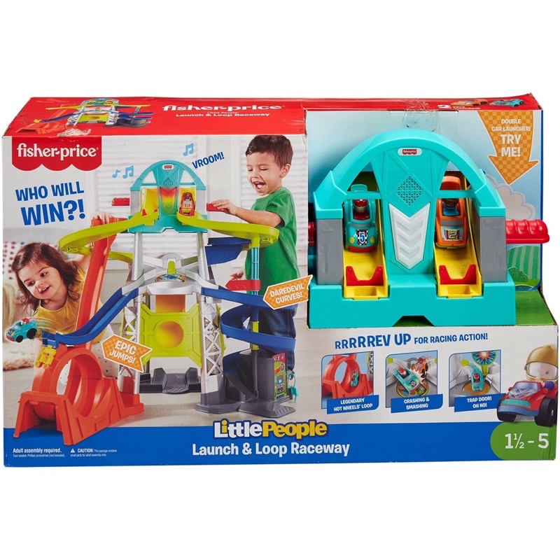 fisher-price-little-people-launch-amp-loop-raceway-light-up-vehicle-playset