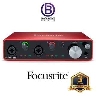 Focusrite Scarlett 4i4 (3rd Gen) ออดิโออินเตอร์เฟส / บันทึกเสียง / ทำเพลง / USB Audio Interface (BlackOfficeAudio)
