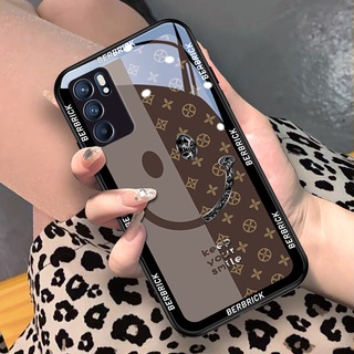 Dmy เคสกระจกนิรภัย สําหรับ OPPO Reno 6 6z 7z 8T 8 8Z 7 pro 5 4 3 2F Z 2 F11 pro F9 A9 2020 A5 A3S A15S A5S A7 A12 A94 A92 A93 A95 A31 A53 A83 A96 A91 เคสโทรศัพท์มือถือ แฟชั่น สําหรับ A37 A55 A54