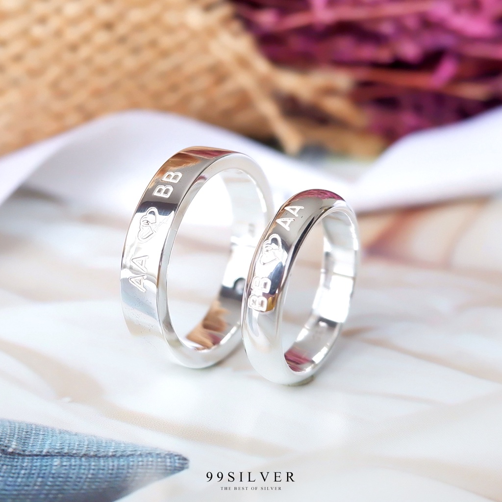 set-แหวนคู่รักสองวง-เงินแท้รุ่นนิยมที่สุดหน้ากว้าง-4-มิลลิเมตร-แบบเรียบและโค้ง-กดสั่ง-1-ครั้ง-ได้แหวน-2-วง-rb1x2-3x2