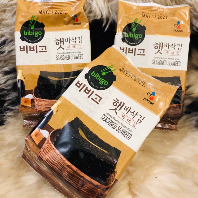 ภาพสินค้าTHA_shop (4 ก. x 12) Bibigo Seaweed บิบิโก สาหร่ายเกาหลีปรุงรส สาหร่ายปรุงรส สาหร่ายอบแห้ง สาหร่ายเกาหลี สาหร่ายย่าง จากร้าน cerbere7 บน Shopee ภาพที่ 3