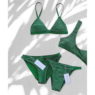 clove wave textured fabric bikini set
