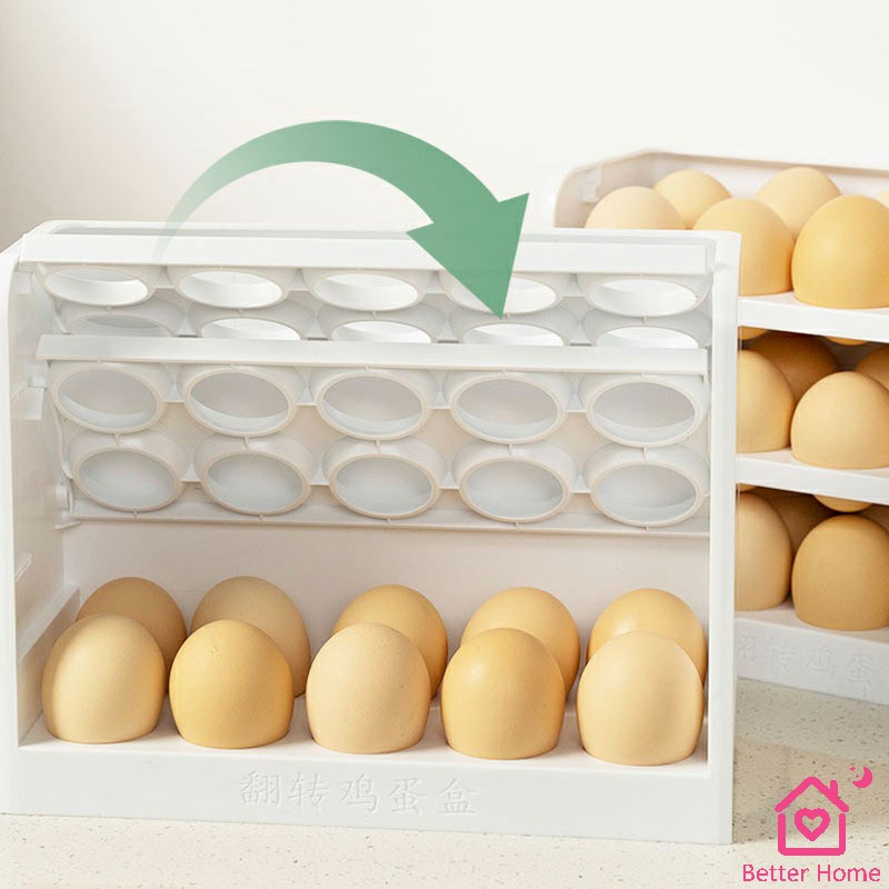 กล่องเก็บไข่-3-ชั้น-ความจุ-30-ฟอง-ชั้นวางไข่ตู้เย็น-egg-shelf