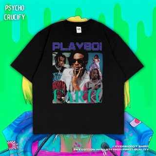 เสื้อยืด ขนาดใหญ่ พิมพ์ลาย Psycho Crucify Playboi Carti | สีดํา | สีเทาเข้ม | เสื้อยืด พิมพ์ลาย Playboi Carti | เสื้อแร็