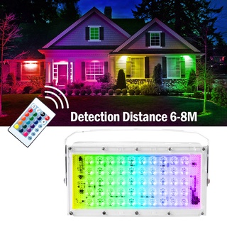 @shiny LED สปอตร์ไลท์ 220Vขนาด50วัตต์RGB 16 สีกลางแจ้งกันน้ำการควบคุมระยะไกลสปอตไลสำหรับสวนลานสวนไฟ