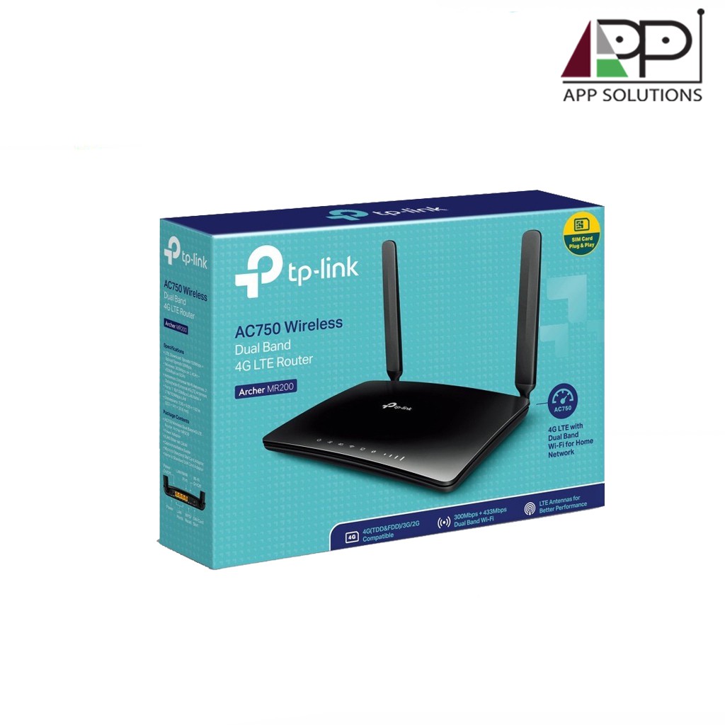 tp-link-router-4g-lte-ac750-4port-lan-รุ่นmr200-เร้าเตอร์ใส่ซิม-รับประกัน3ปี