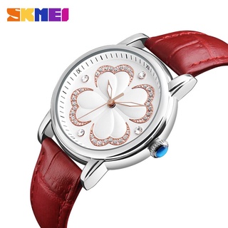 SKMEI Fashion Women Watches Luxury Brand Leather Strap Quartz Watch Ladies Waterproof Dress Wristwatches Relogio Feminin