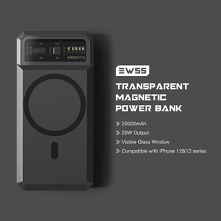 Orsen EW55 eloop Magnetic Wireless Power Bank 20,000 mAh 20W แบตสำรองชาร์จไร้สาย EW54（10000mAh）