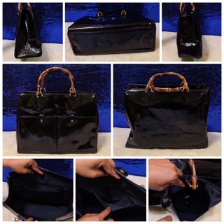 👝: Black Leather Hand Bag แท้💯%