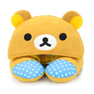 สินค้า Rilakkuma ลิขสิทธิ์แท้ หมอนรองคอ Rilakkuma : แบบมีฮู้ด