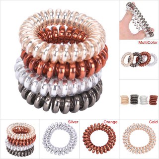 【aosu•OAS】1PC/5PCS Rubber Telephone Wire Hair Ties Spiral Hair Head Elastic Ba