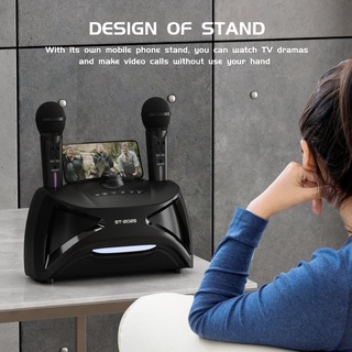 Cancer309 ST‑2025 Bluetooth Karaoke Machine Powerful Speaker with Dual Wireless Microphones