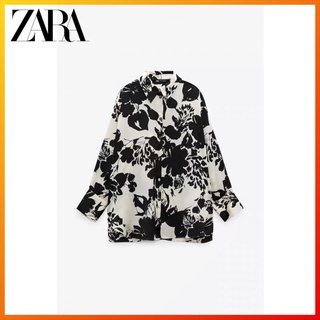 Zara เสื้อเชิ้ต พิมพ์ลายดอกไม้ แฟชั่นฤดูใบไม้ผลิ สําหรับผู้หญิง