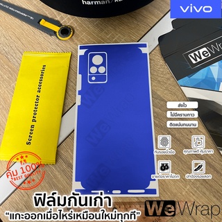 สินค้ามาใหม่ไร้ดาวรีวิว ฟิล์มกันรอยด้านหลังกันเคสกัด สีน้ำเงิน  Vivo  ทุกรุ่น รุ่นไหนไม่มีแจ้งทางแชทได้ ส่งจาก กรุงเทพ