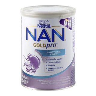 รูปภาพขนาดย่อของ(พร้อมส่ง)NAN Goldpro Lactose Free แนน โกลด์โปร แลคโตสฟรี ขนาด 400 กรัม(ล็อตใหม่ ช้อนสีเหลือง)ลองเช็คราคา